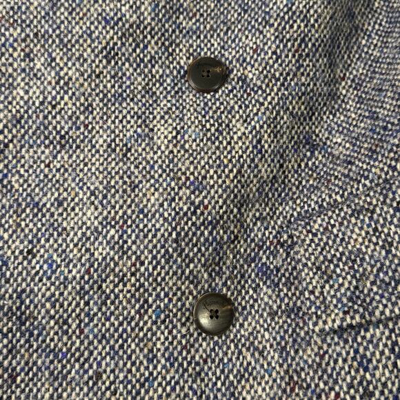 Faconnable Mens Overcoat 40R/50 Italy Blue Pattern 100% Wool Made in Italy $1699 - Picture 10 of 10